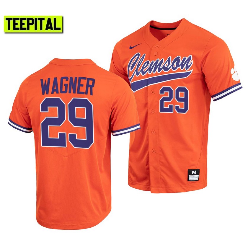 Clemson Tigers Max Wagner College Baseball Jersey Orange