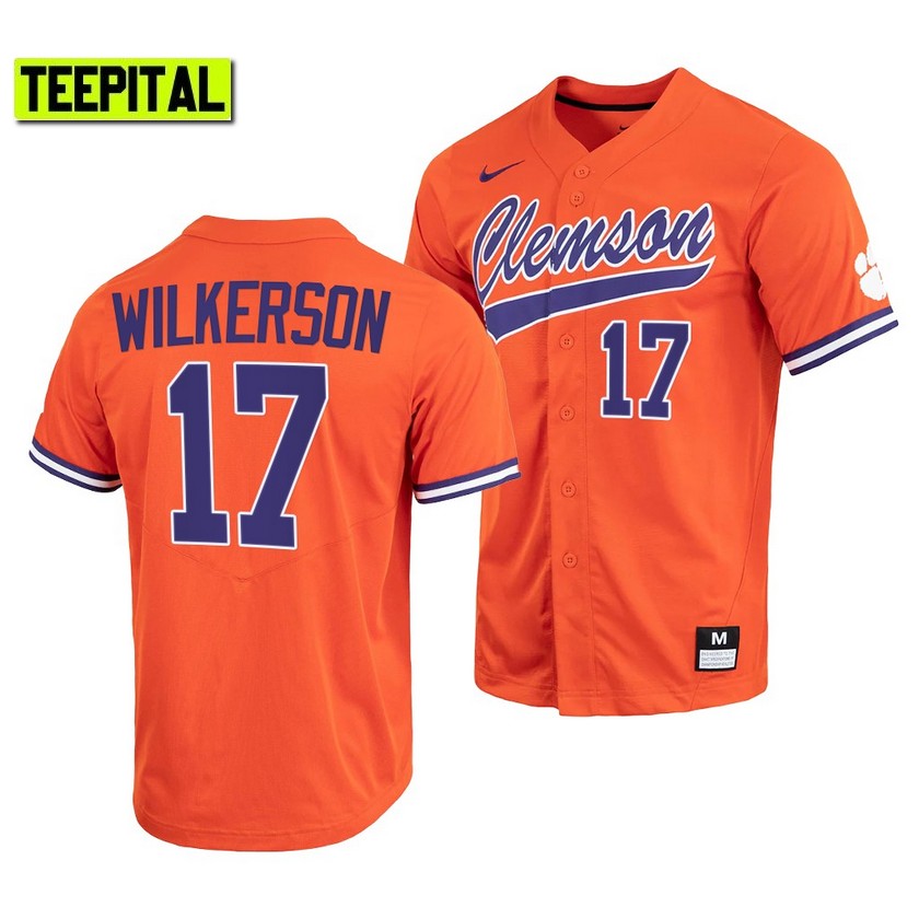 Clemson Tigers Stevie Wilkerson College Baseball Jersey Orange