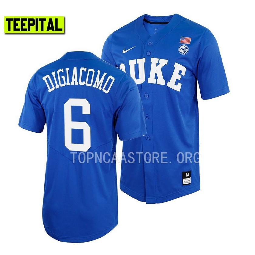 Duke Blue Devils Giovanni DiGiacomo College Baseball Royal Jersey