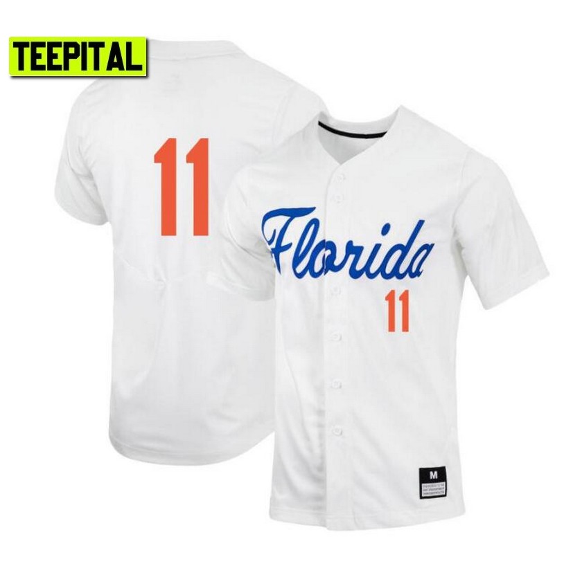 Florida Gators Michael Robertson White College Baseball Jersey