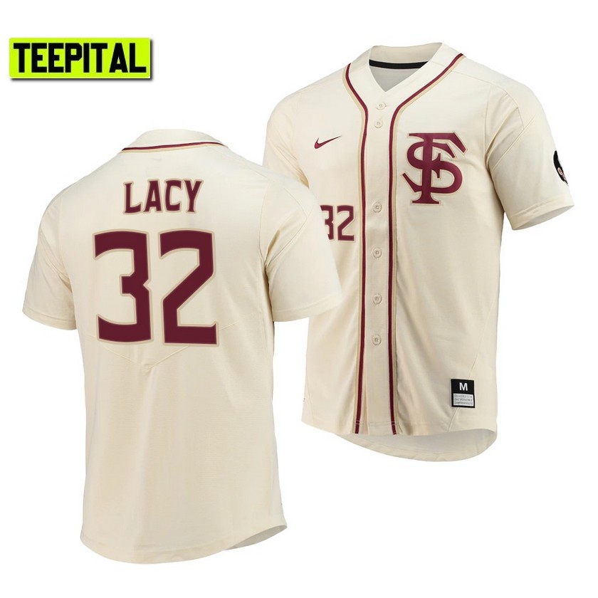 Florida State Seminoles Logan Lacy Elite College Baseball Jersey Natural