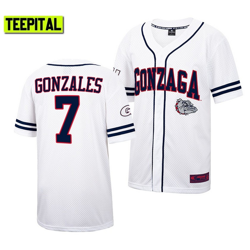Gonzaga Bulldogs Marco Gonzales College Baseball Jersey White