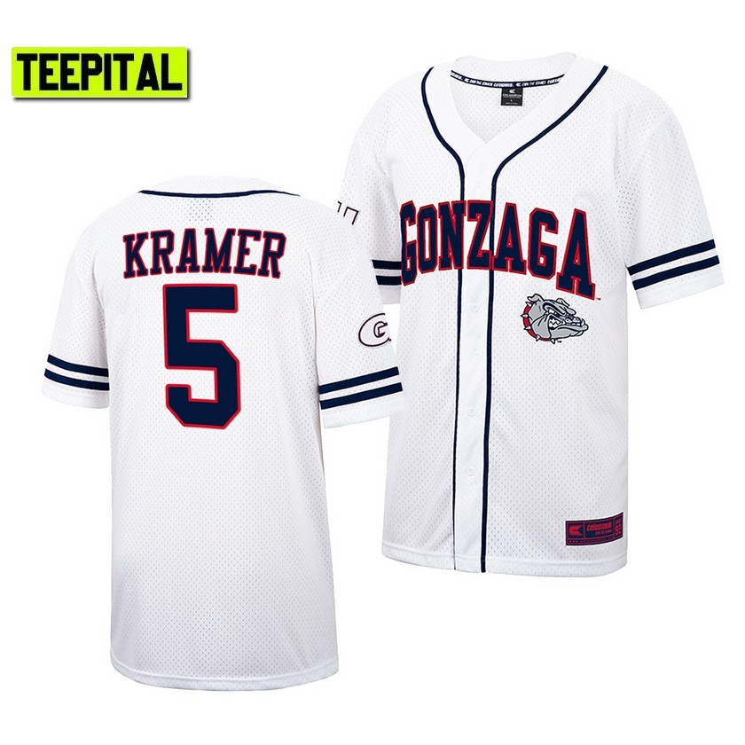 Gonzaga Bulldogs Shea Kramer College Baseball Jersey White